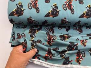 Let isoli - fede motorcross på aquamarin bund